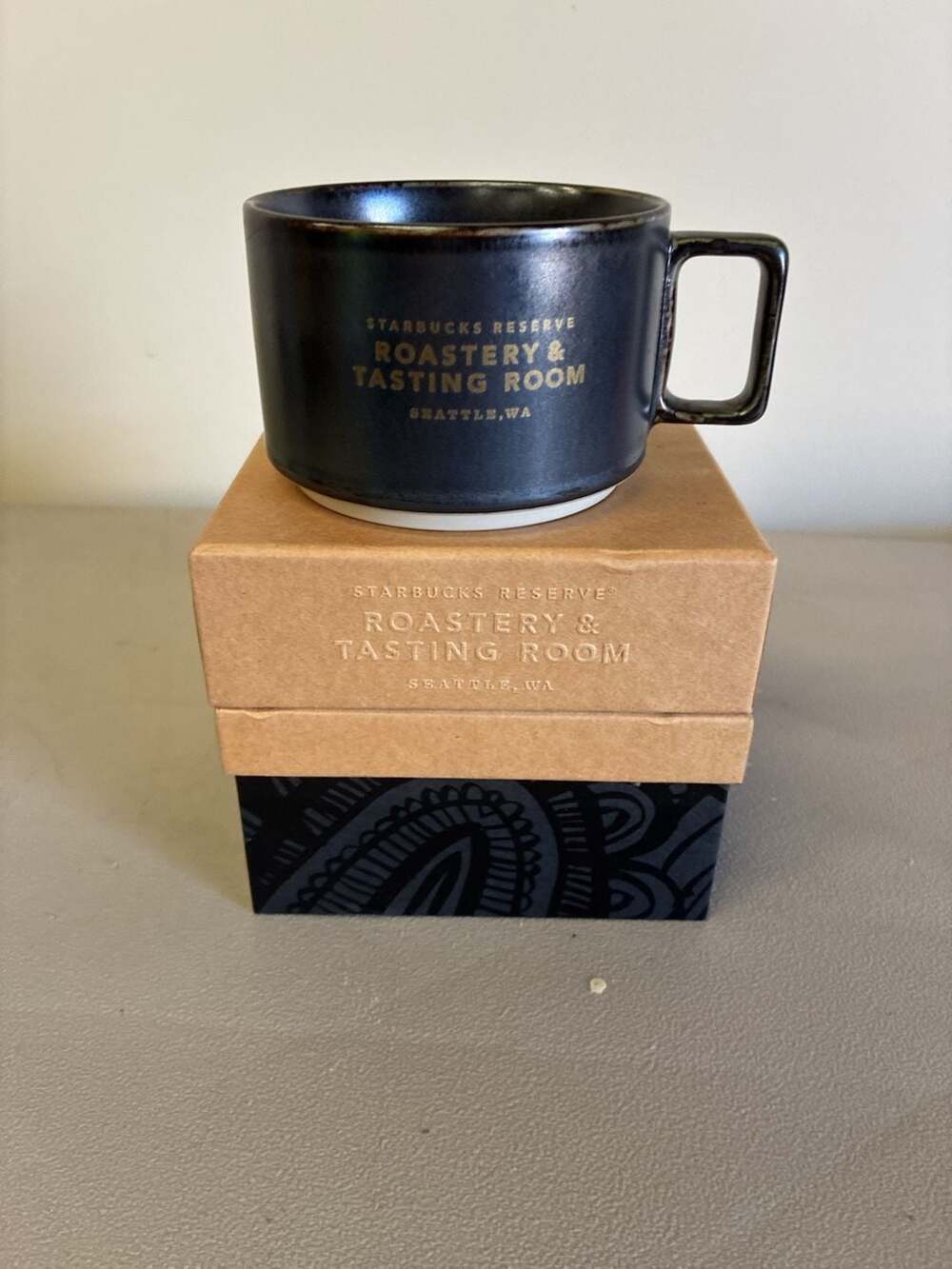 Starbucks Reserve Roastery & Tasting Room Seattle WA Black Ceramic Mug in Box